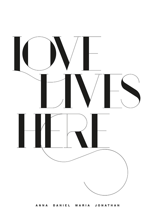 Love Lives Here No1 Personal Poster / Personalised Names at Desenio AB (pp0226)