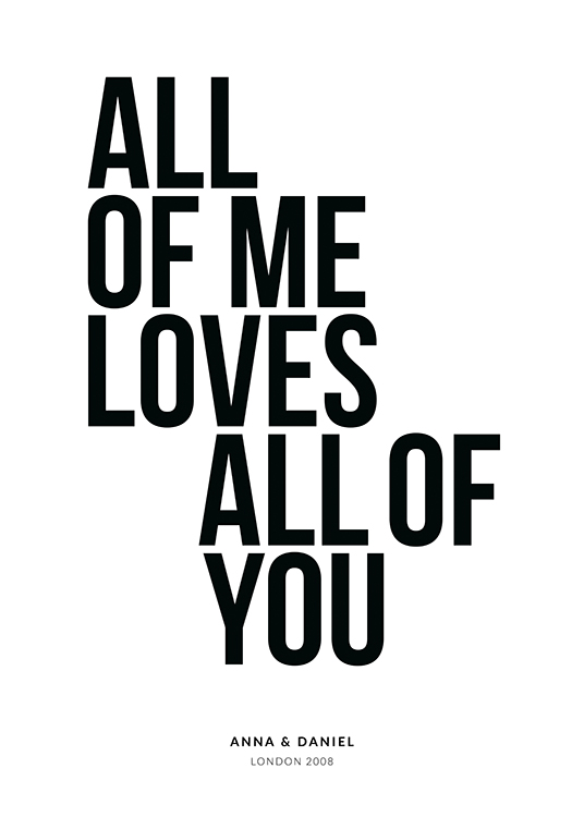 All of Me Personal Poster / Typography at Desenio AB (pp0243)