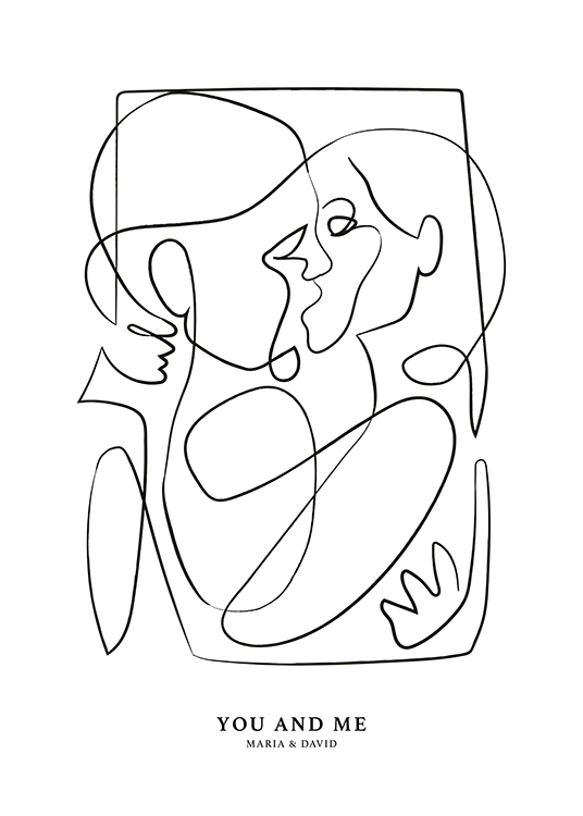 Abstract Figures No2 BW Personal Poster / Line Art at Desenio AB (pp0247)