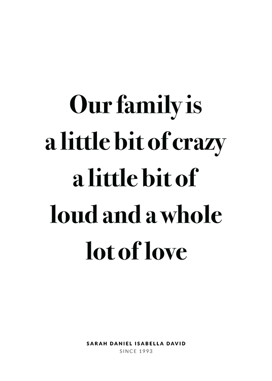  – Quote about how your family is in black text against a white background