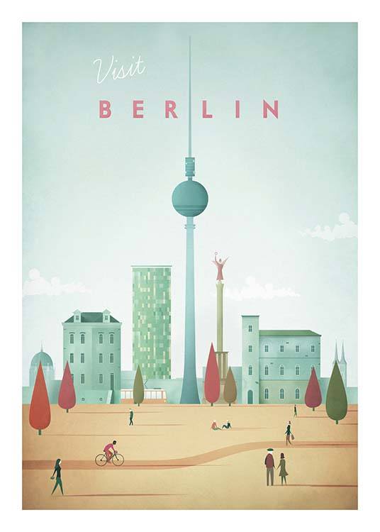 Berlin Travel Poster / Retro & vintage at Desenio AB (pre0007)
