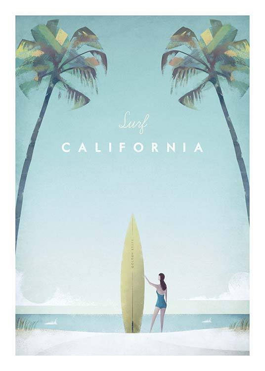California Travel Poster / Retro & vintage at Desenio AB (pre0008)