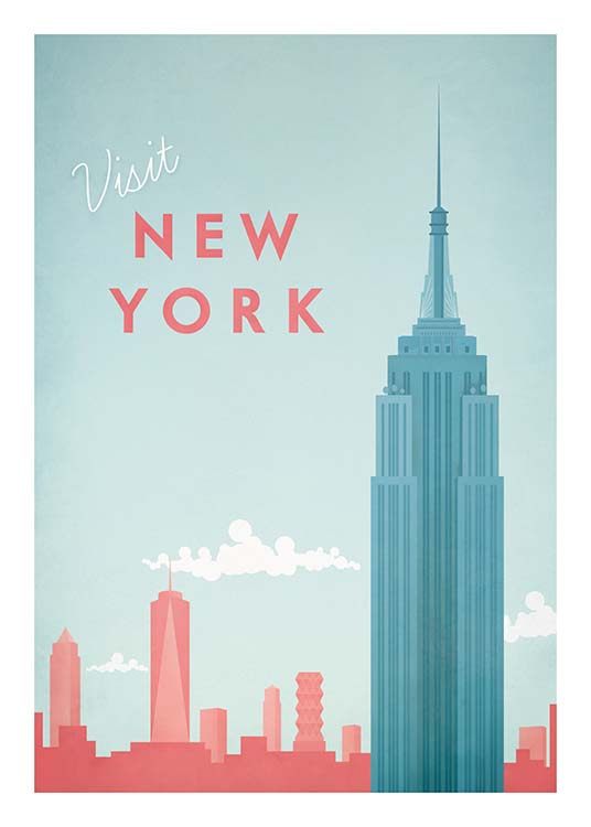 New York Travel Poster / Retro & vintage at Desenio AB (pre0011)