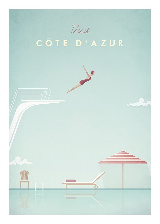 Cote d'Azur Poster / Retro & vintage at Desenio AB (pre0038)