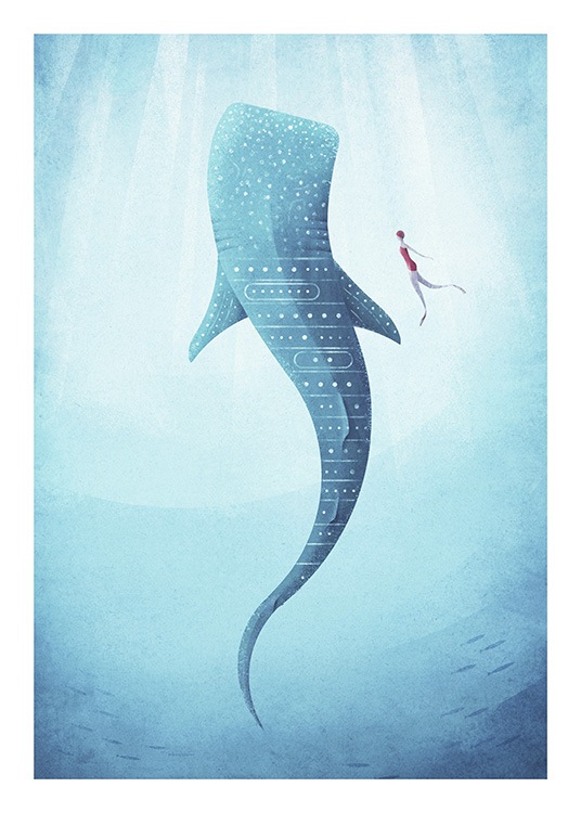 Whale Shark Poster / Retro & vintage at Desenio AB (pre0040)