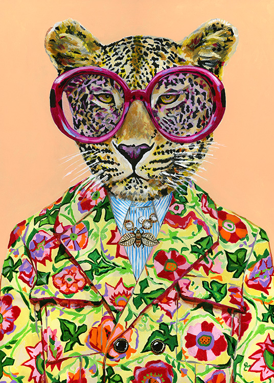 Artsy Leopard Poster