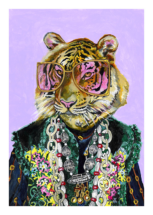 Artsy Bengal Tiger Poster