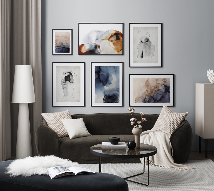 Abstract Color gallery wall