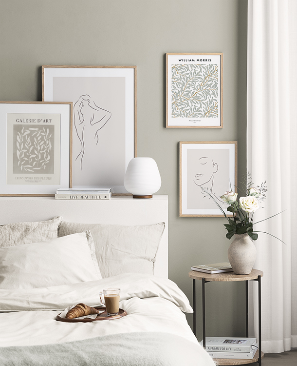 Beige patterns and line art